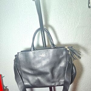 Kate Spade New York Womens Black Detachable Strap Satchel/Top Handle Bag